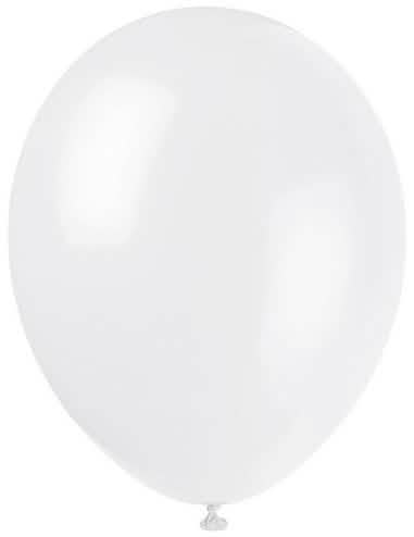 beli baloni za praznično dekoracijo