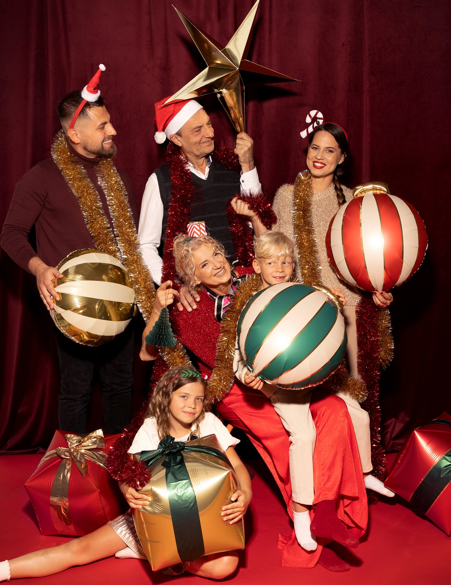 Folija baloni za božična darila 34 x 36 cm