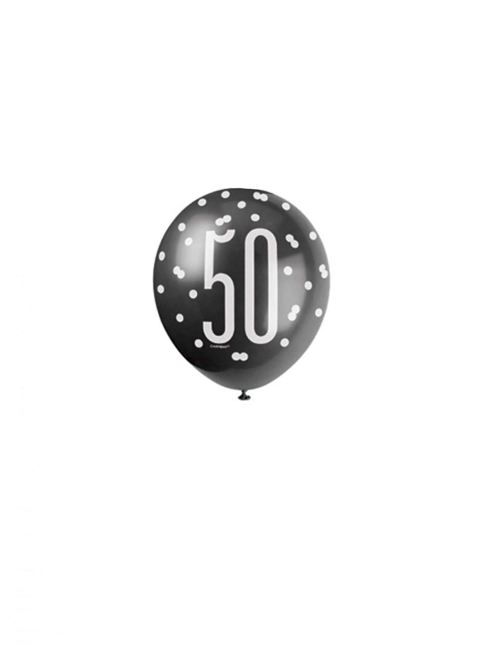 baloni 50 let za rojstni dan siva z belim potiskom