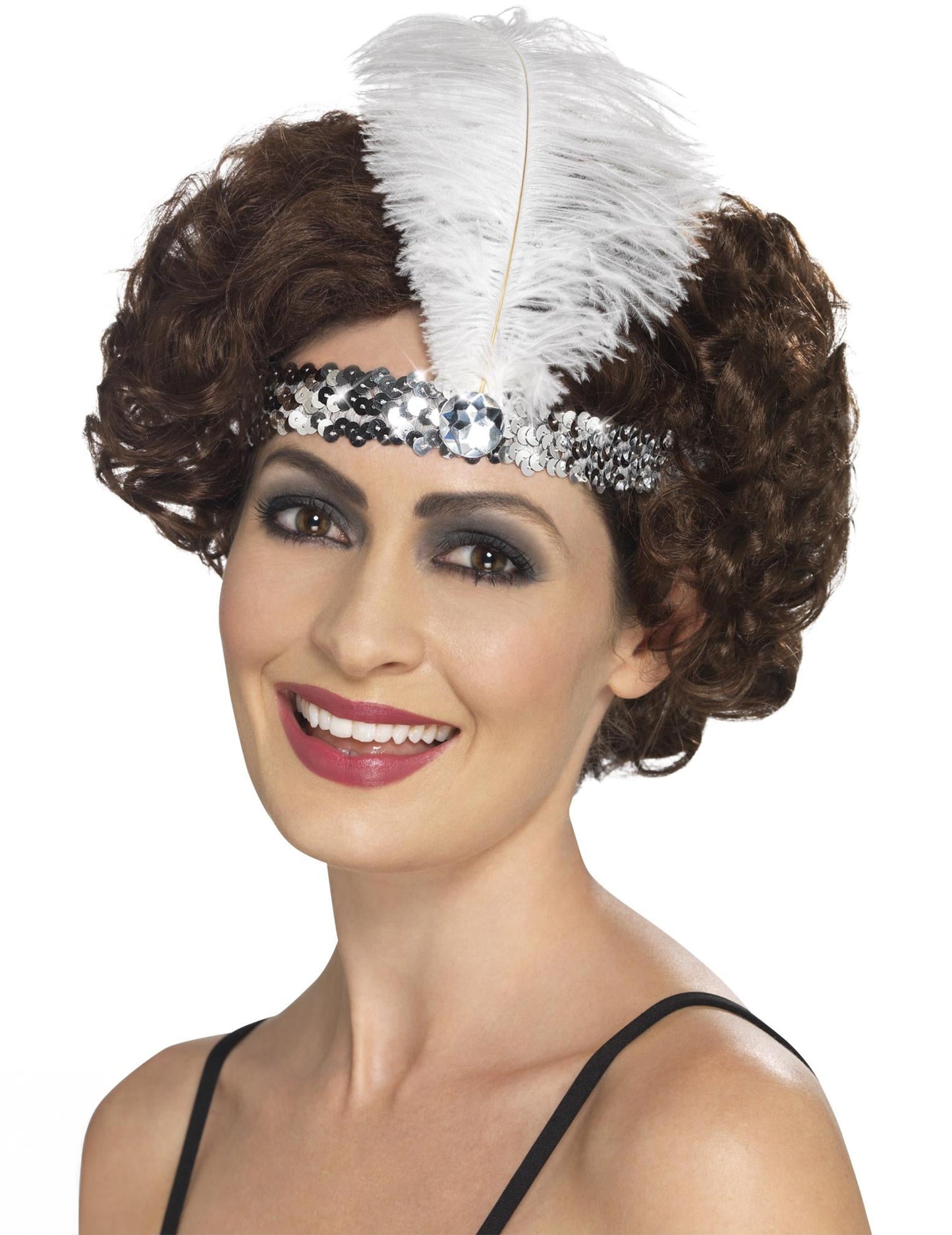 Charleston Banner s pajkicami in ženskami srebrne peresa