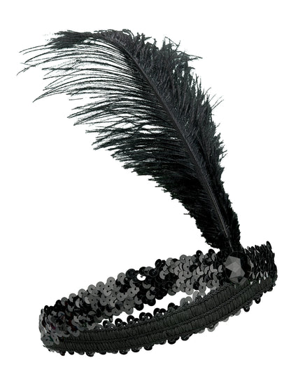 Vue de profil du bandeau Charleston pour femme