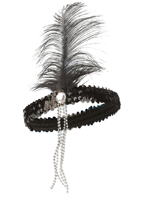 Bandeau charleston noir
