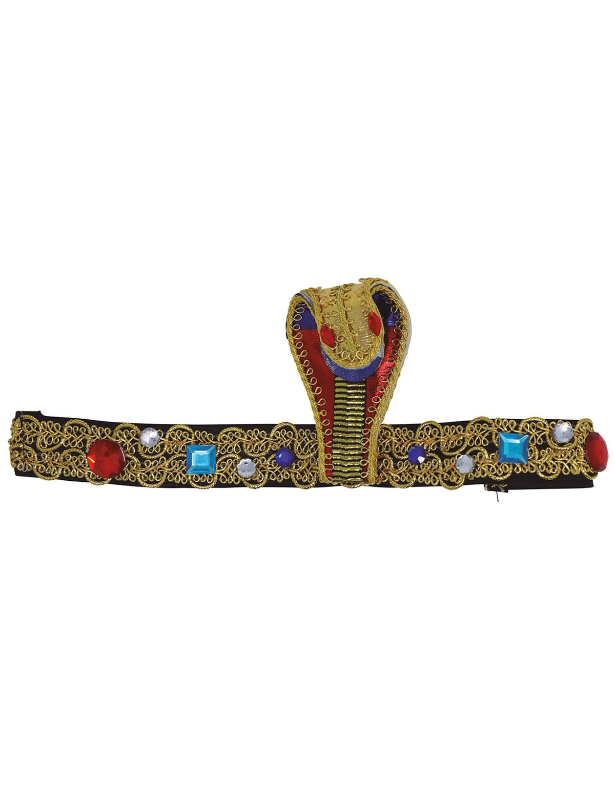 Pogled od spredaj na egipčanski naglavni trak z umetnimi dragulji za odrasli