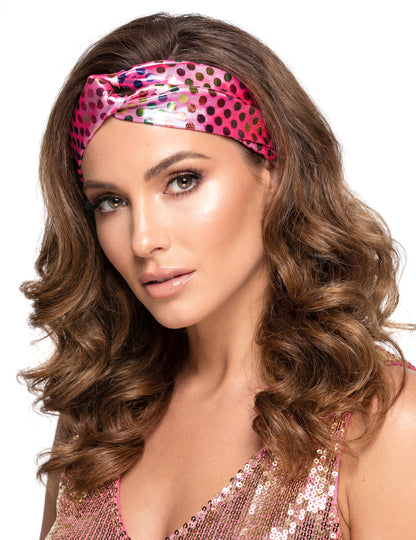 Visokokakovosten roza disko naglavni trak za ženske