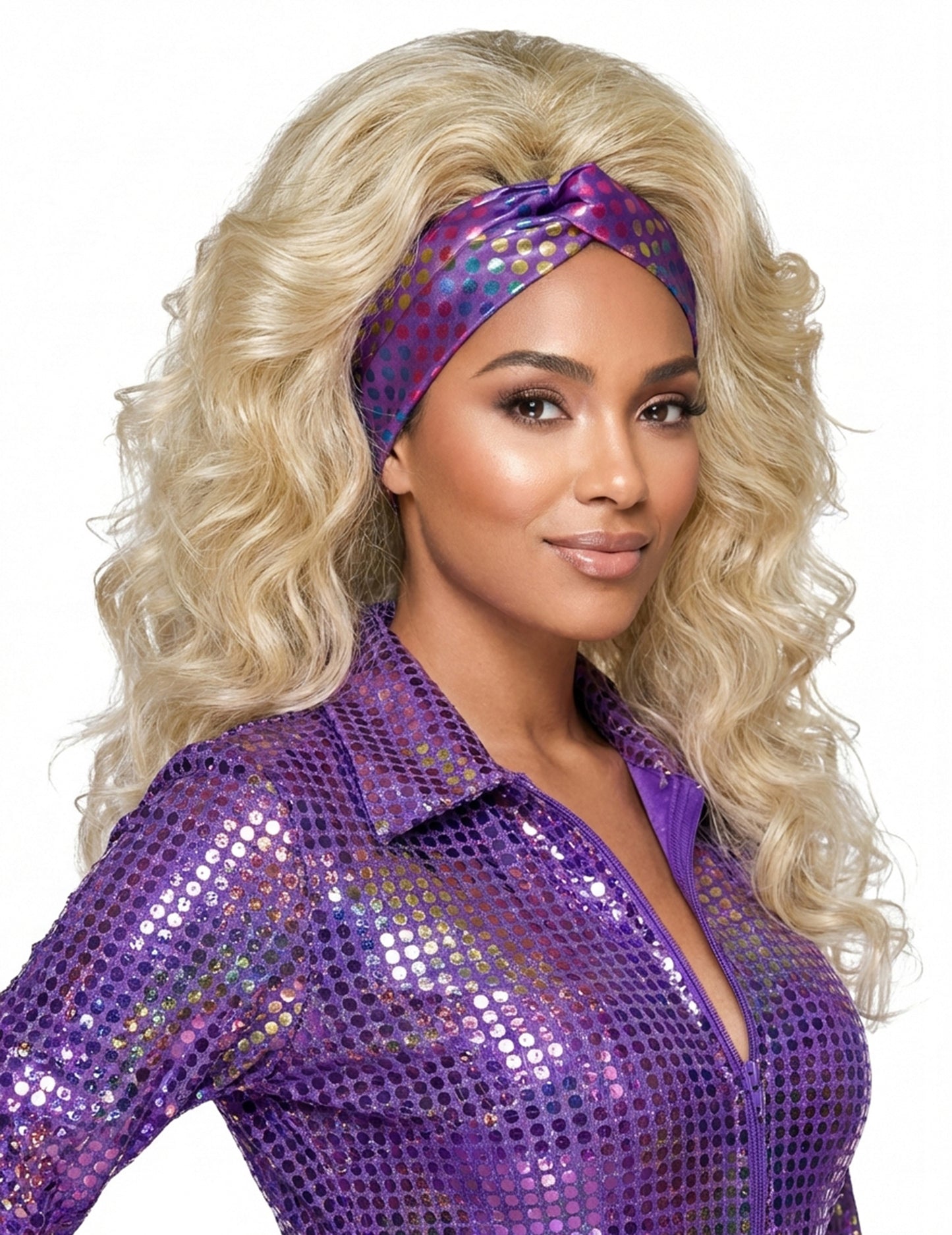 Visokokakovosten vijoličen disko naglavni trak za ženske