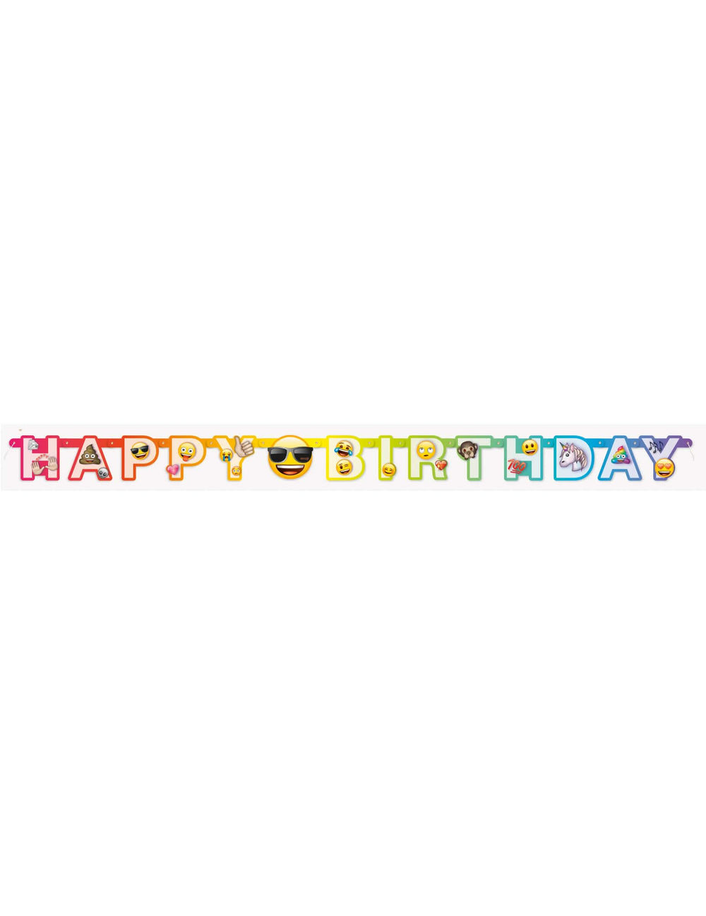 Pregled kartonskega transparenta happy birthday Emoji Rainbow