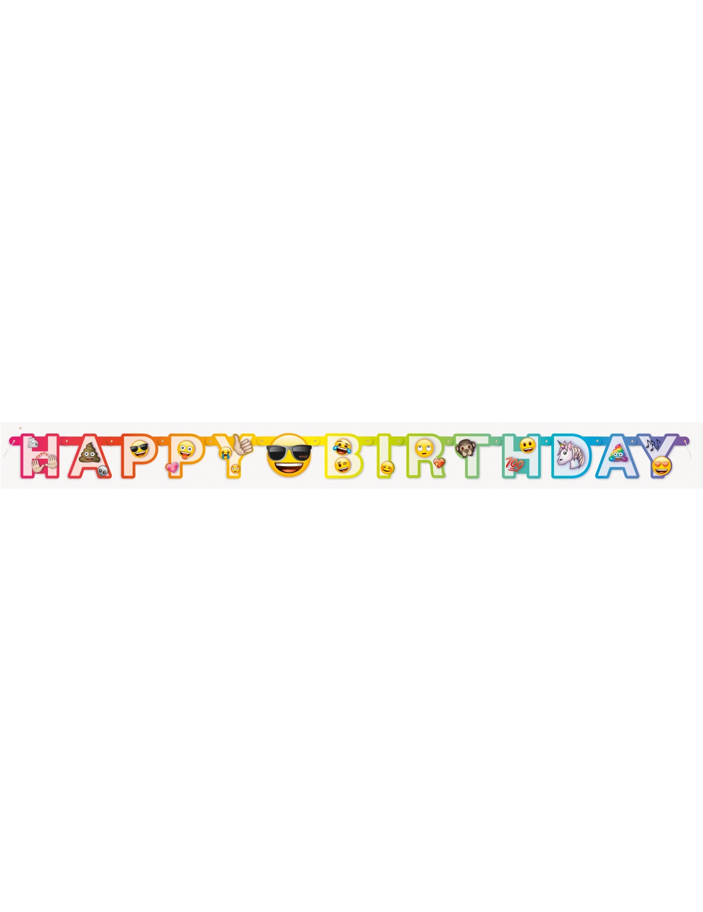 Vse najboljše Emoji Rainbow 1,8 M kartonski transparent
