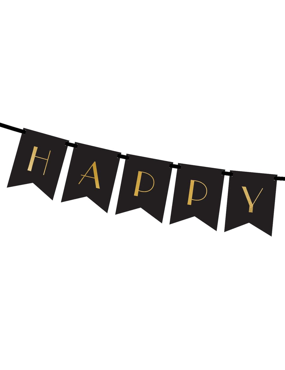 Velik plan besede HAPPY na pasici Happy New Year