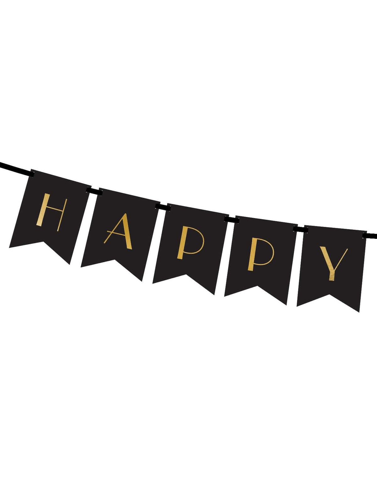 Velik plan besede HAPPY na pasici Happy New Year