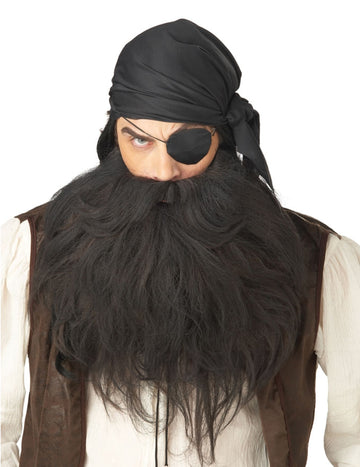 Črna gusarska brada in brki