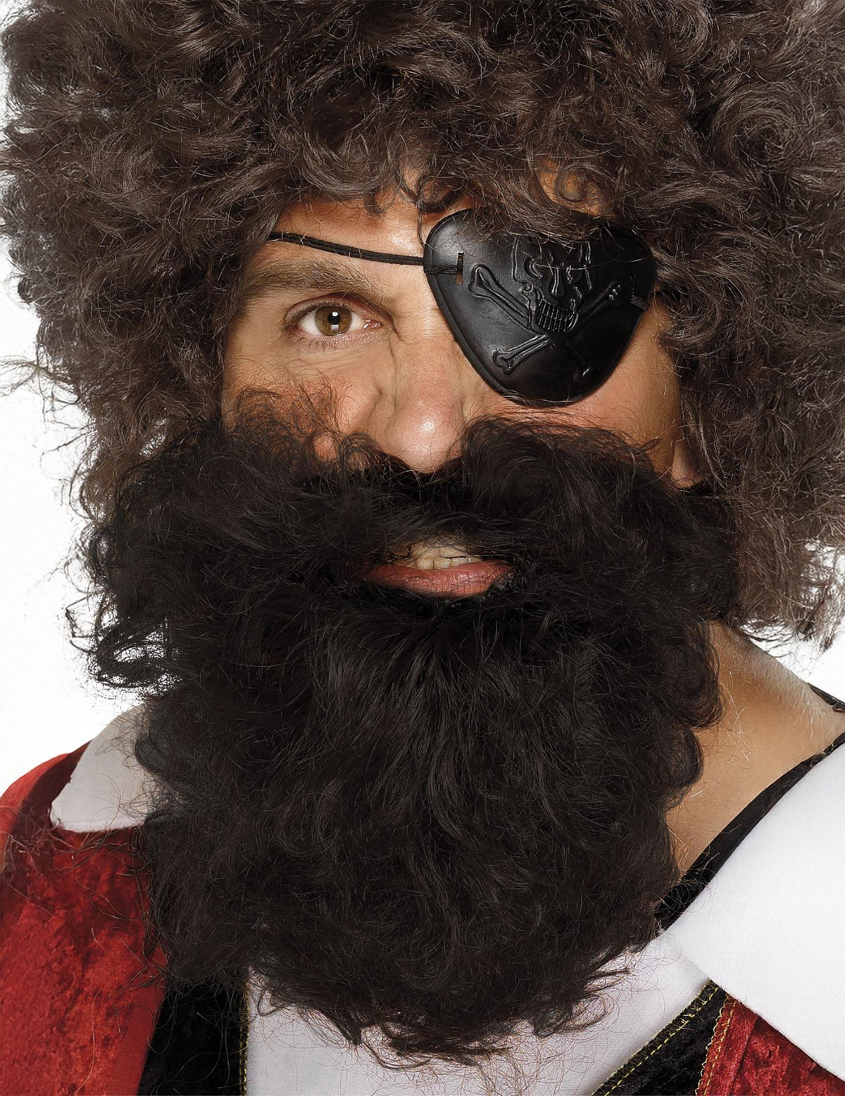 Barbe de pirate pour homme marron volumineuse