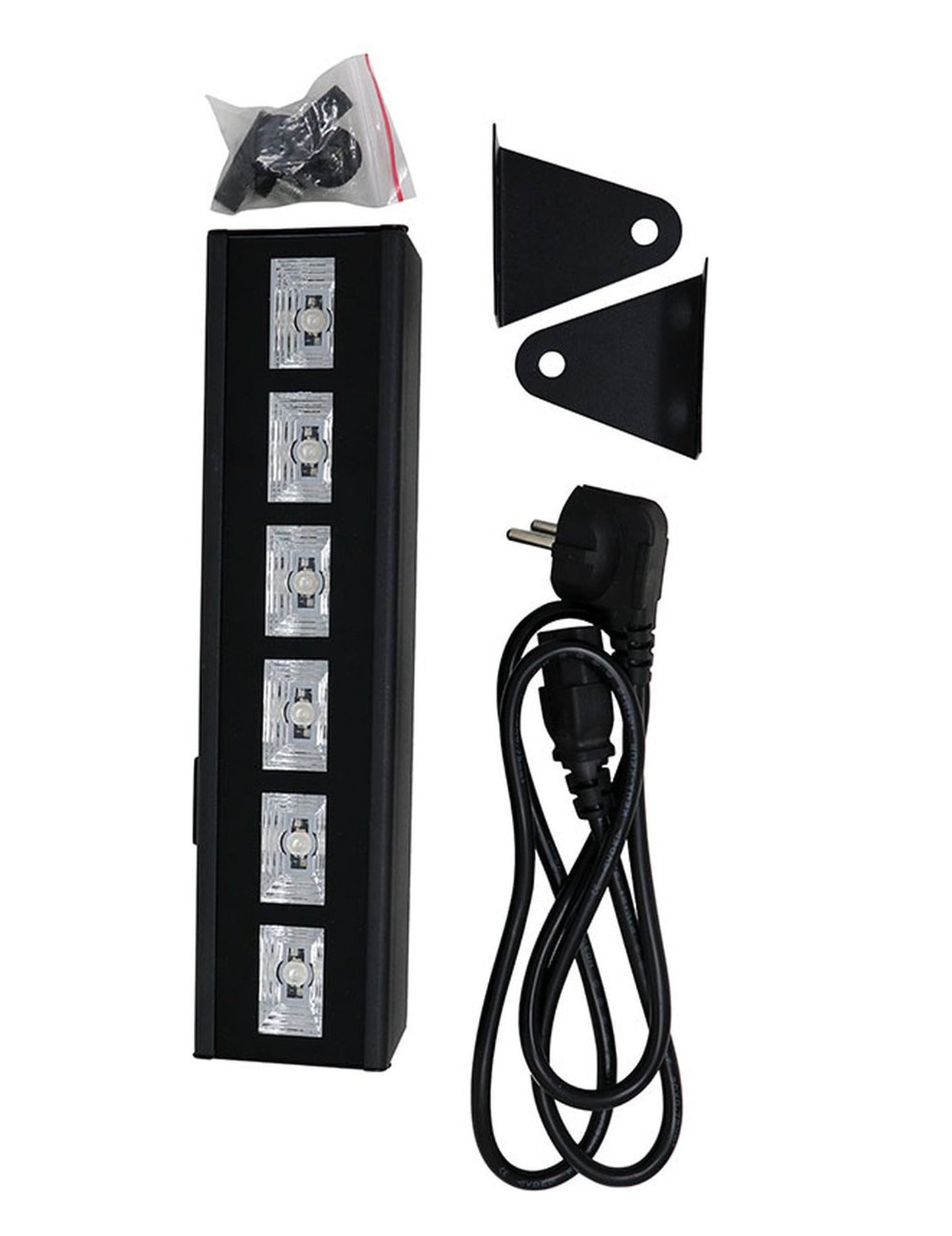 Accessoires fournis de la barre à leds lumière noire pour fête 6x3W