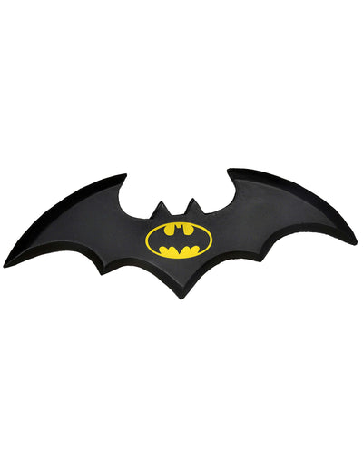 Batarang Batman pour adulte noir avec logo jaune