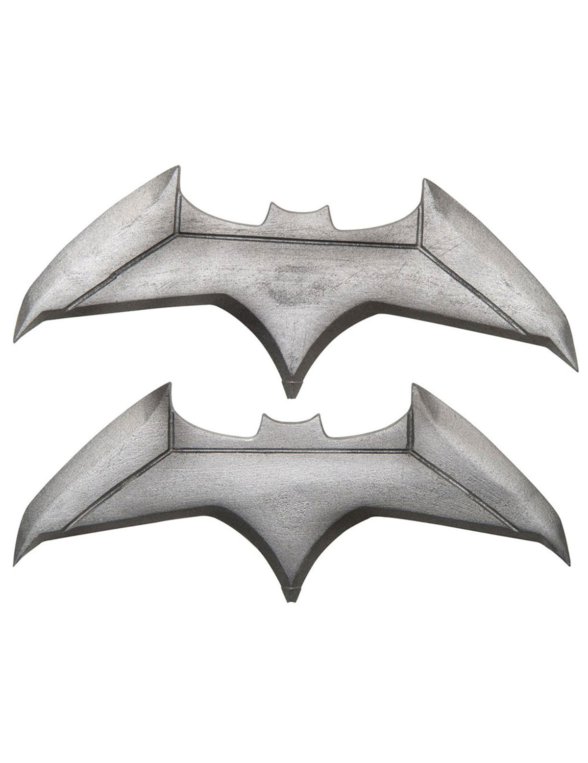 Batarangs Batman pour adulte gris aspect métallique