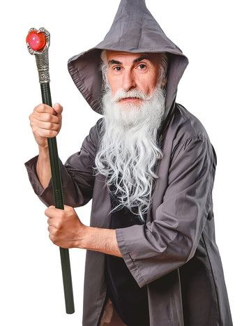 Čarovnikovo osebje s kremplji in rdečo kroglico 78 cm