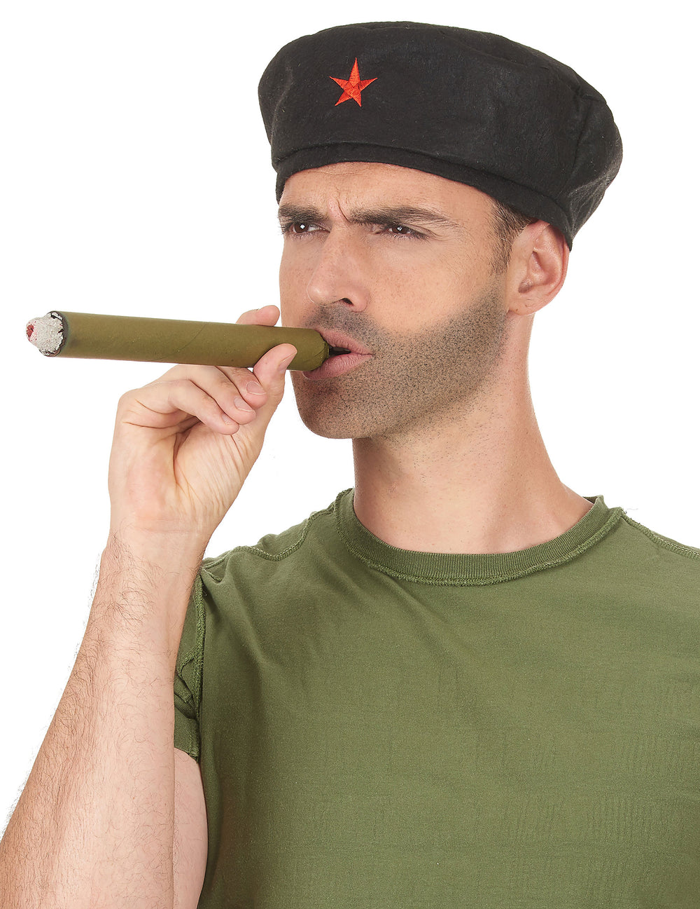 Cigare factice porté avec le béret Che Guevara