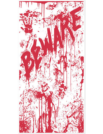 Krvava vrata dekoracija BEWARE 76 x 152 cm 