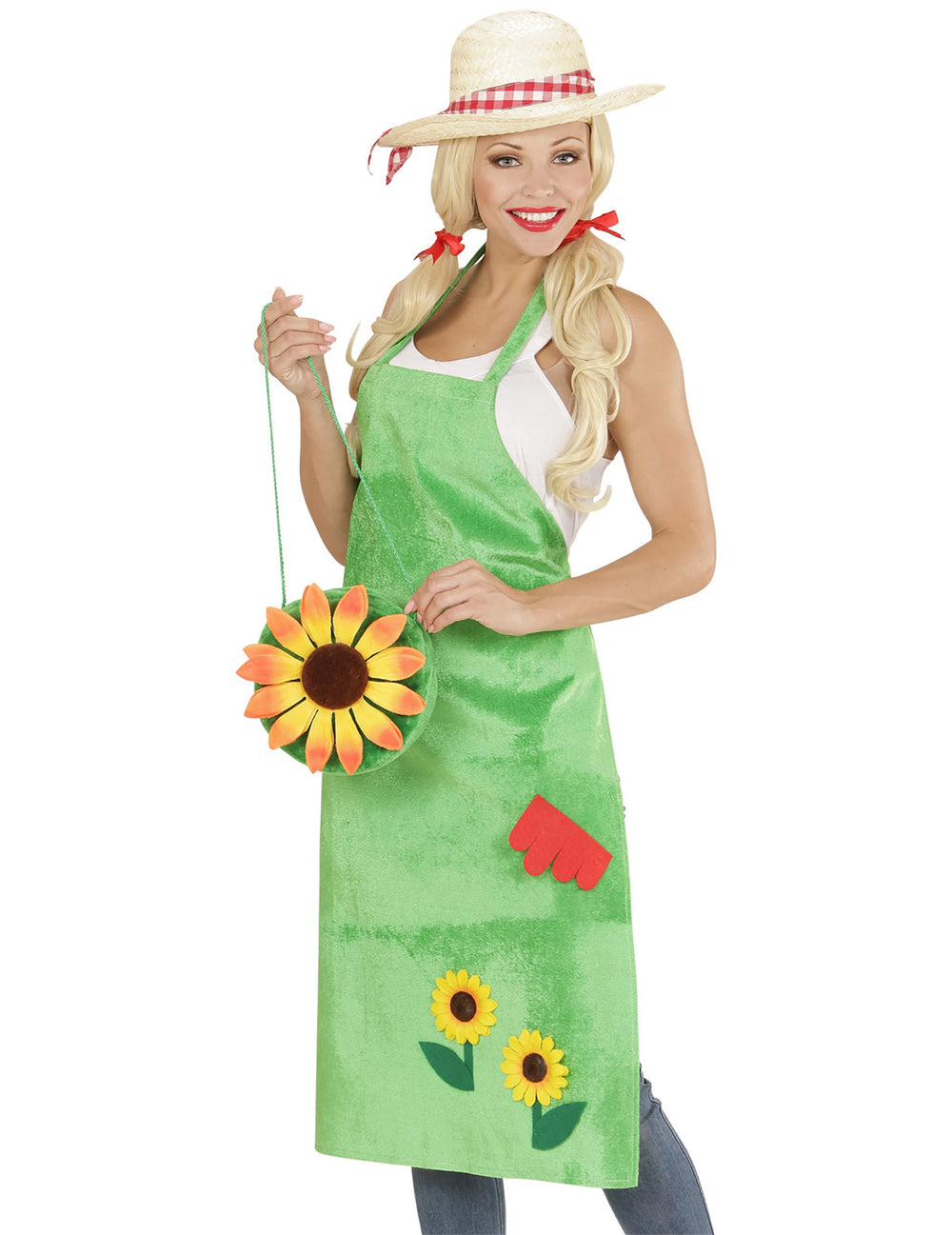 Sac tournesol et chapeau de paille de la blouse de jardinier pour adulte
