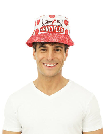 Belo rdeče vedro klobuk sauciflex apéro odrasli