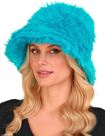 Bob en poils bleu turquoise adulte