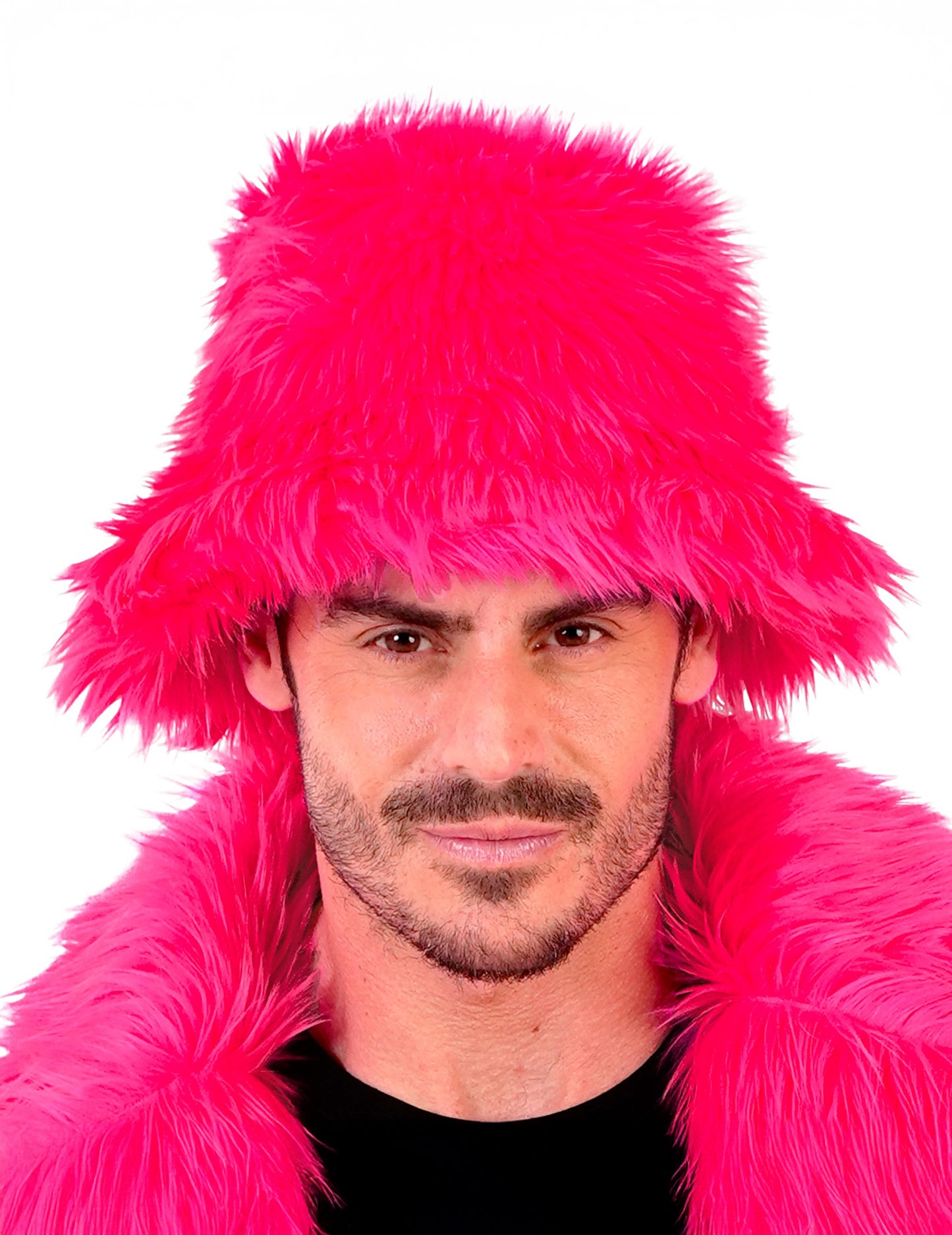 Bob en poils rose fluo adulte