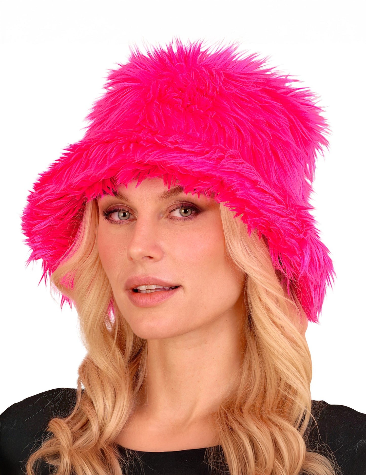 Bob en poils rose fluo adulte