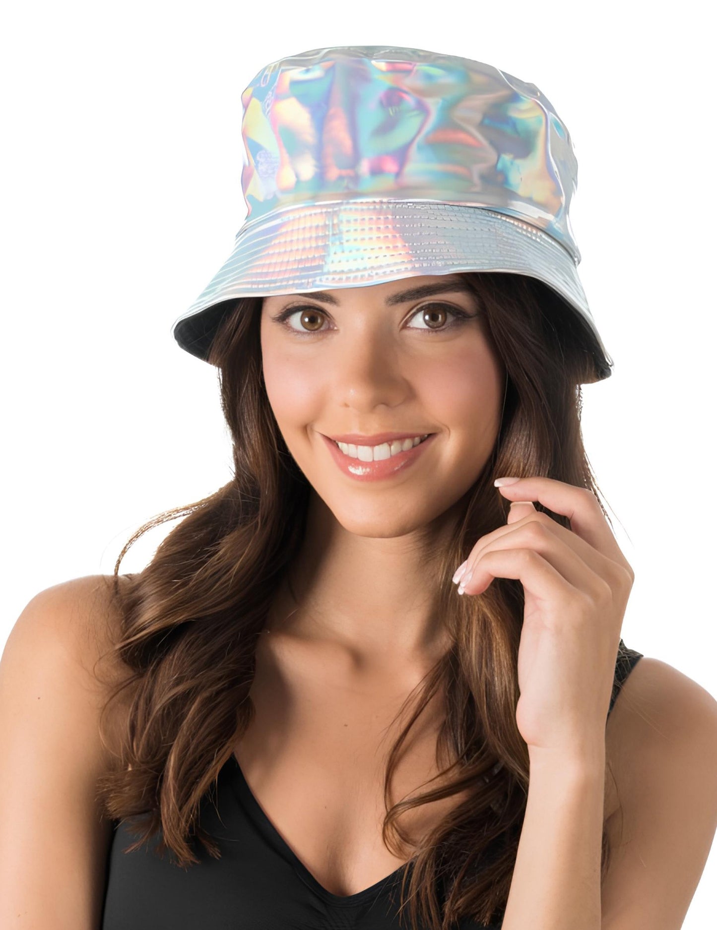 Irisirana srebrna odrasla zabavna kapa 