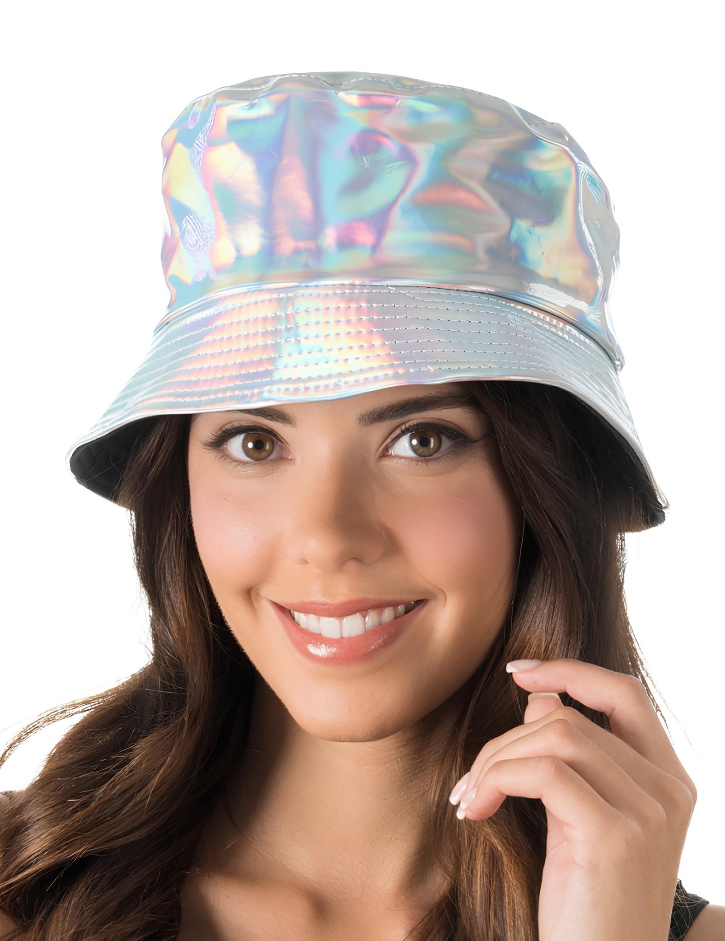 Irisirana srebrna odrasla zabavna kapa 