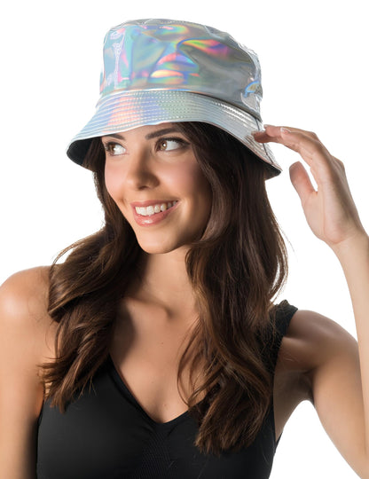 Irisirana srebrna odrasla zabavna kapa 