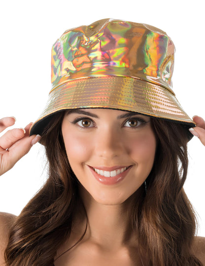 Zlata iridescentna odrasla zabavna kapa 