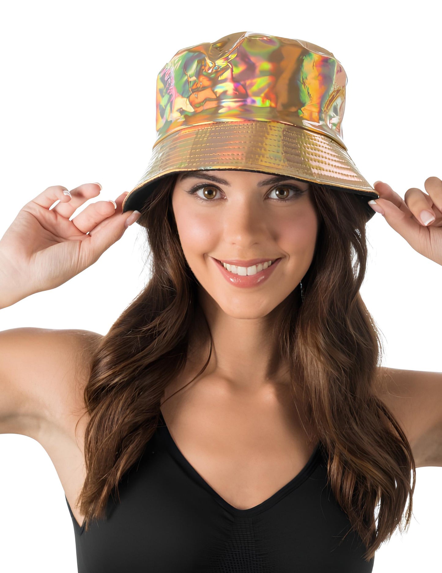 Zlata iridescentna odrasla zabavna kapa 