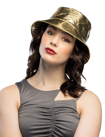 Zlat kovinski klobuk za odrasle