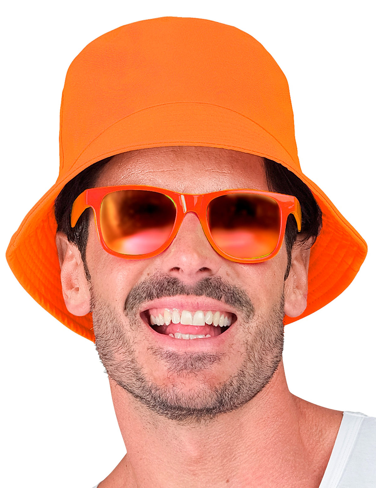 Bob orange fluo pour adulte orange fluo