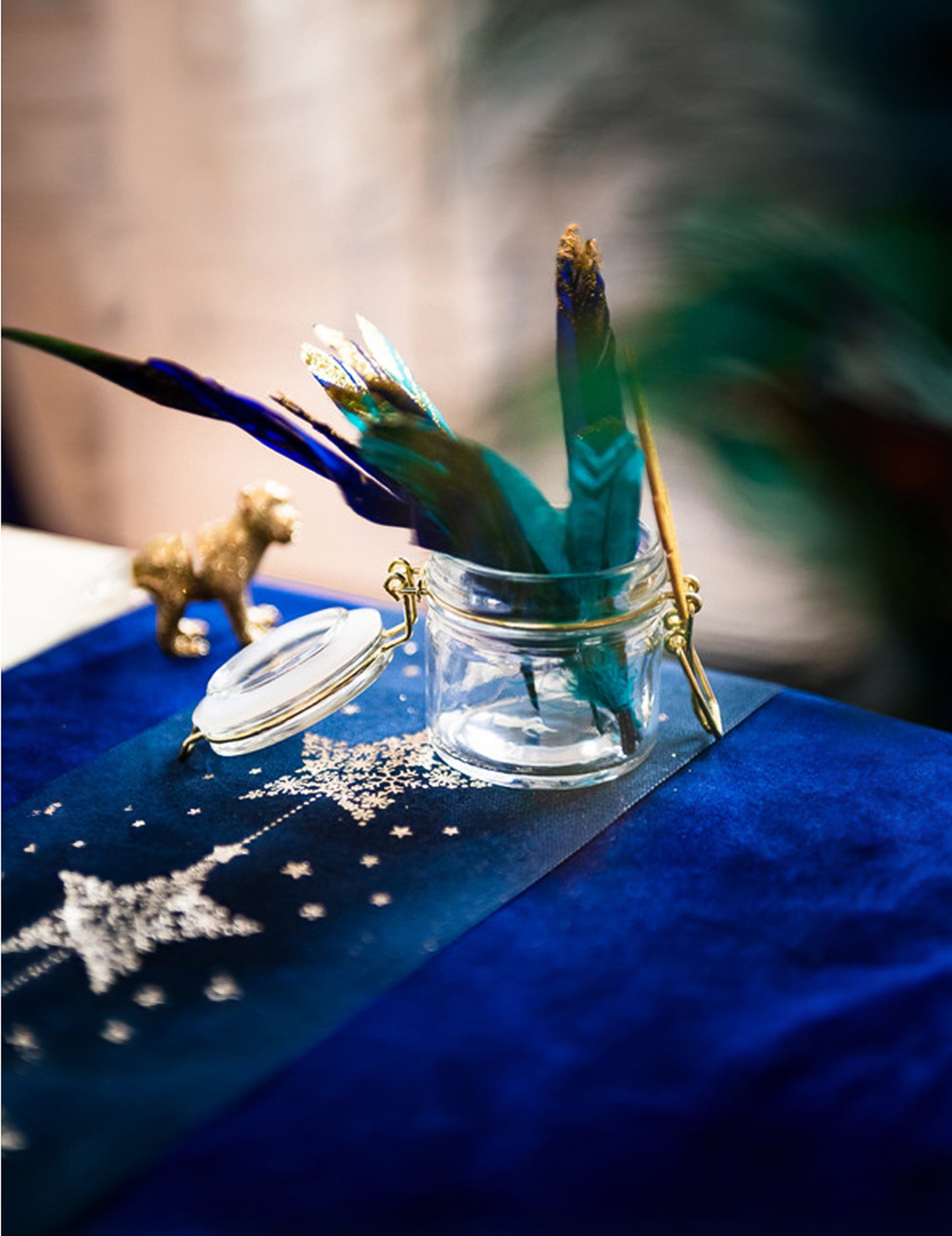 Pozlačen kozarec za vlaganje 6,5 x 7 cm 100 ml steklenička