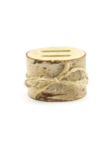 Lesena škatla za obroče za hlode 6 x 4 cm cm rustikalna poroka