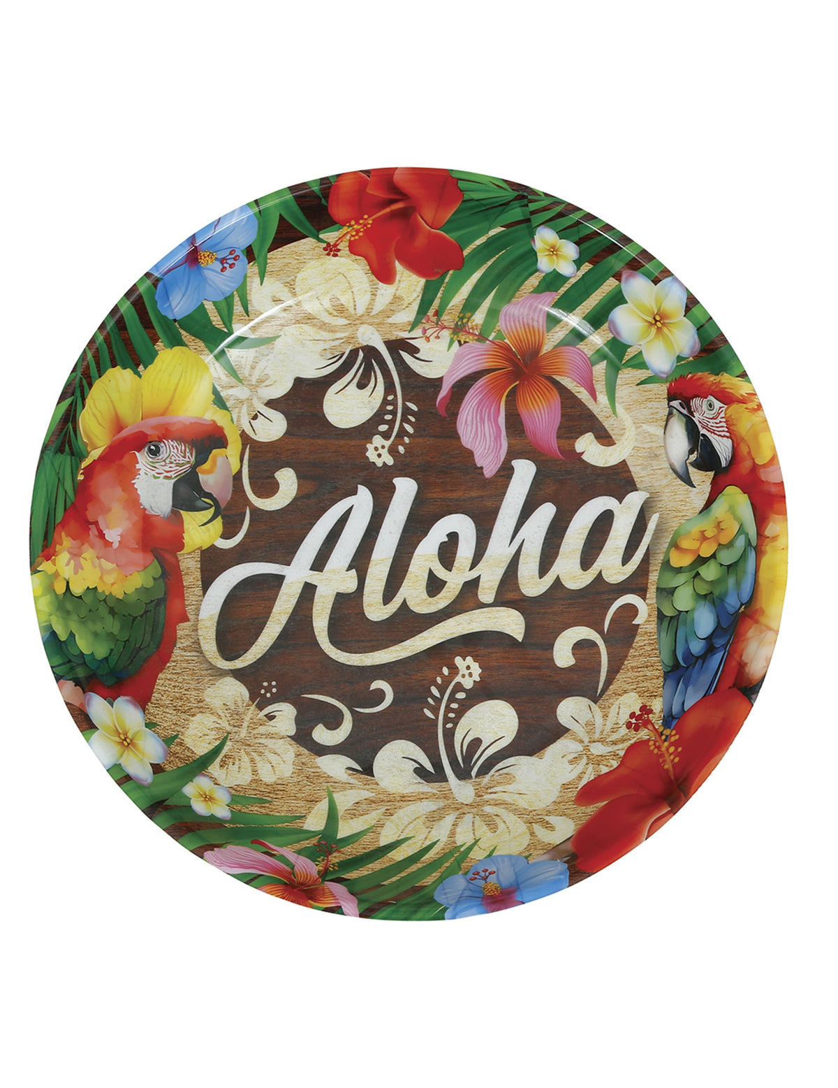 Détail du motif central avec inscription Aloha du Bol Aloha Hawaï