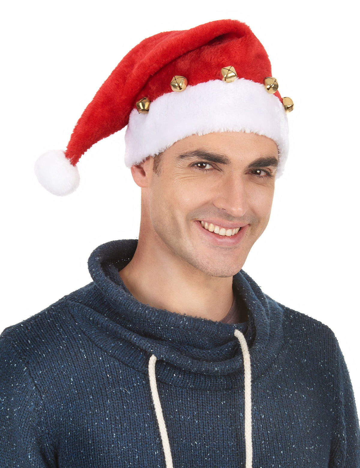 Vue de profil du bonnet de Père Noël