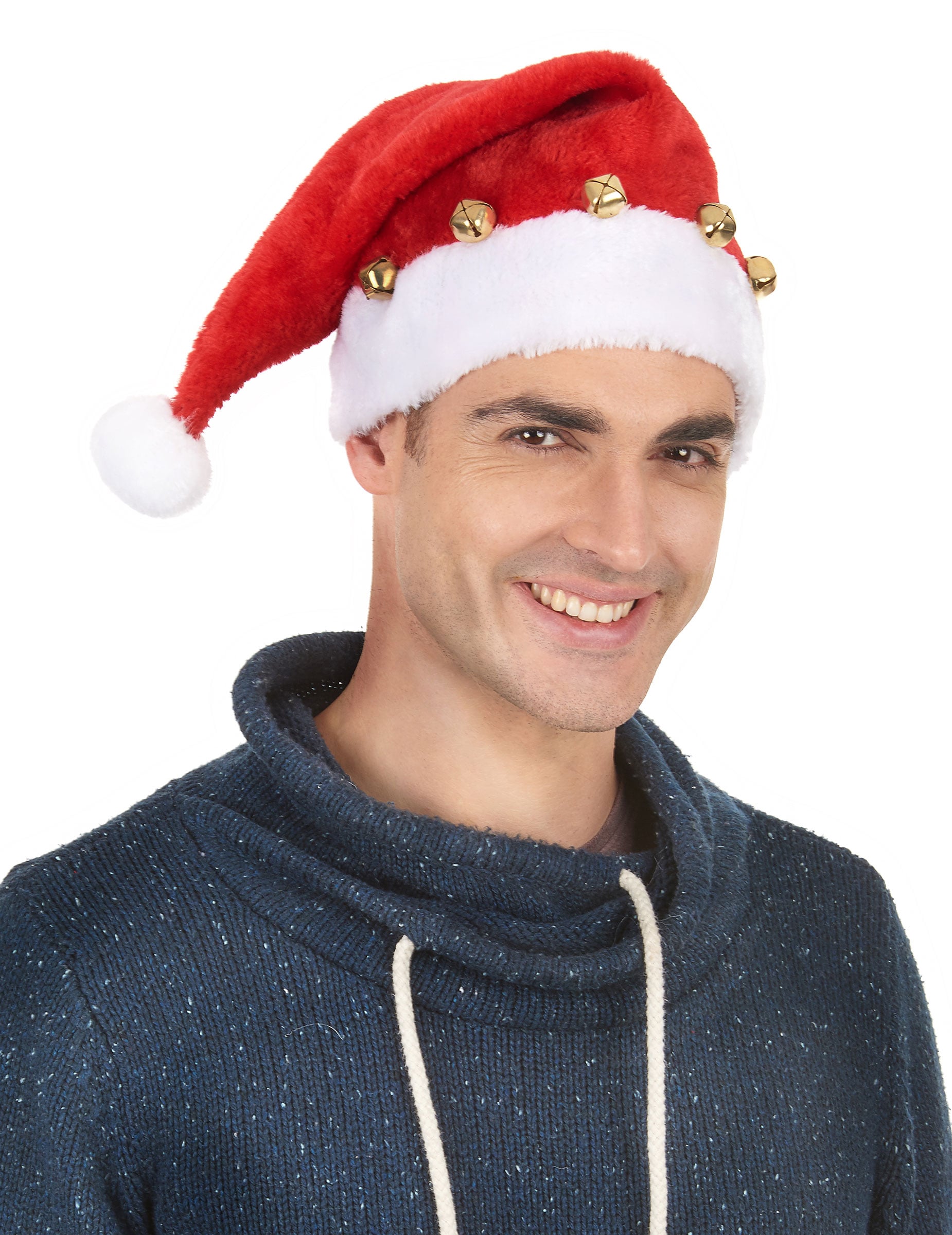 Vue de profil du bonnet de Père Noël