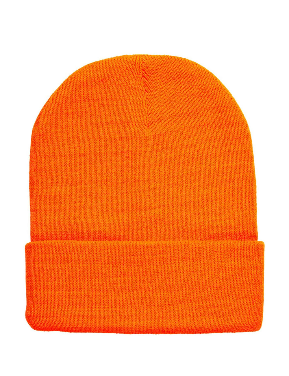 Vue de face du bonnet orange fluo pour adulte