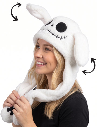 Bonnet squelette avec oreilles mobiles