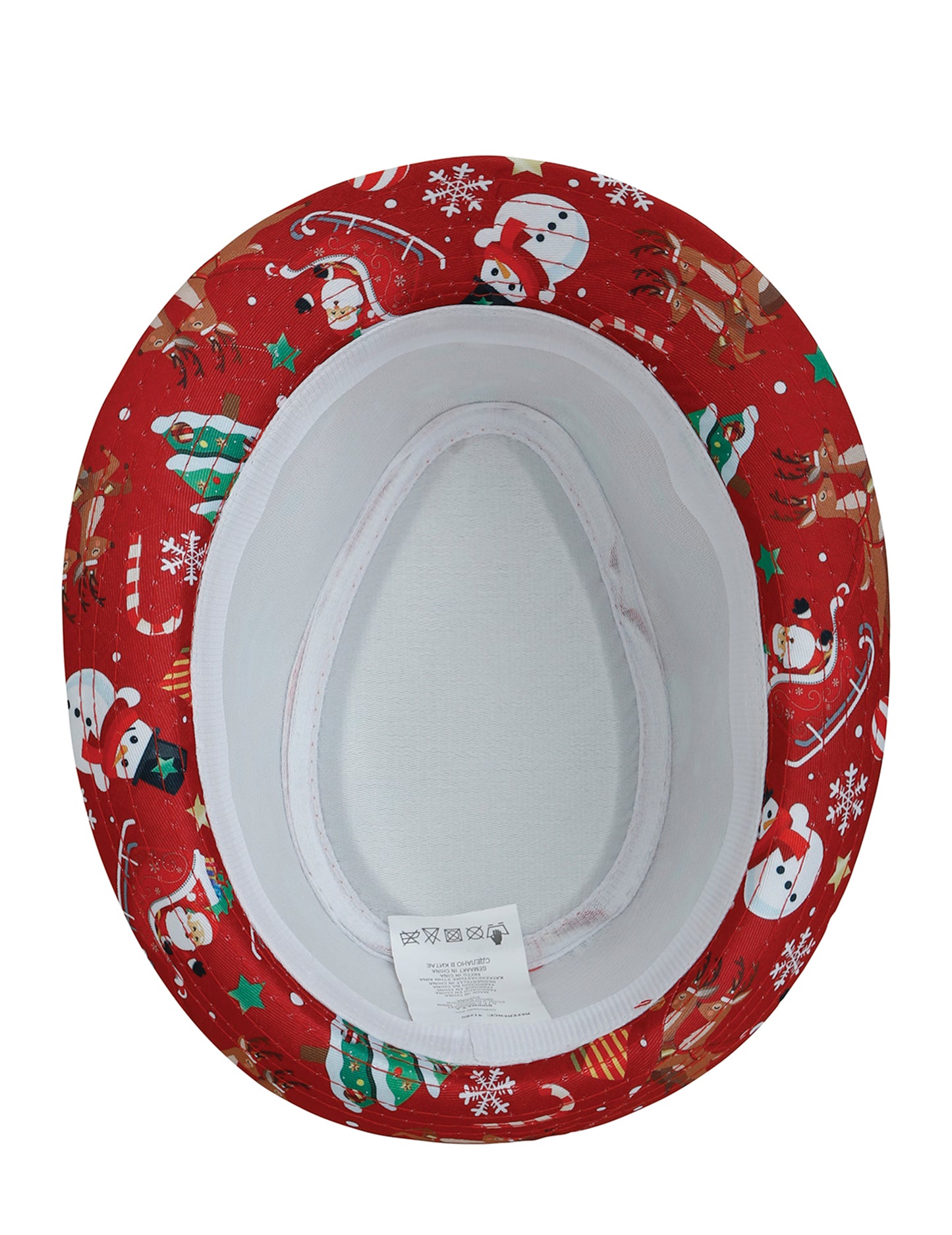 Odrasli rdeči Borsalino z božičnimi vzorci