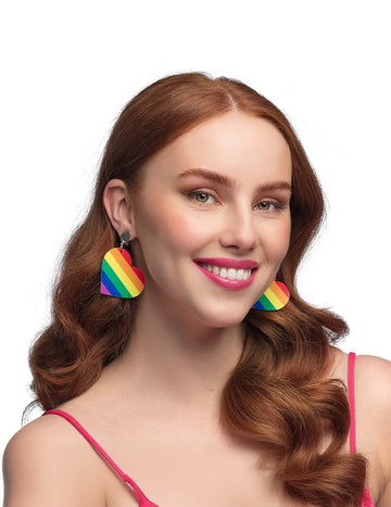 Mavrični srčni uhani