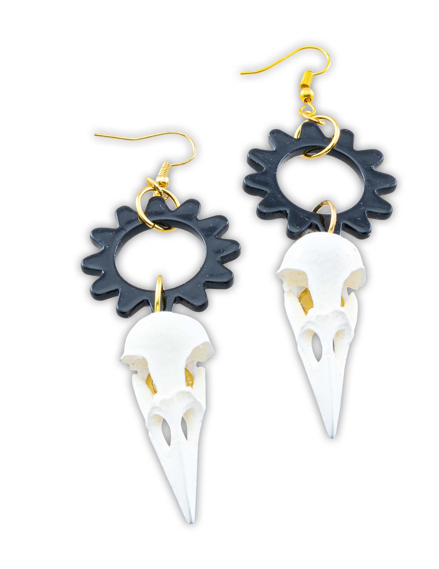 Uhani z lobanjo krokarja