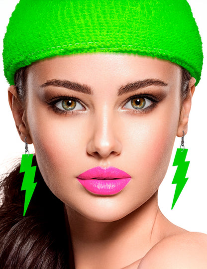 Fluo zeleni uhani strele