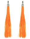 Boucles d'oreilles à franges pour adulte orange fluo