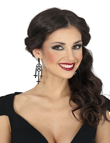 Črni gotski uhani za odrasle