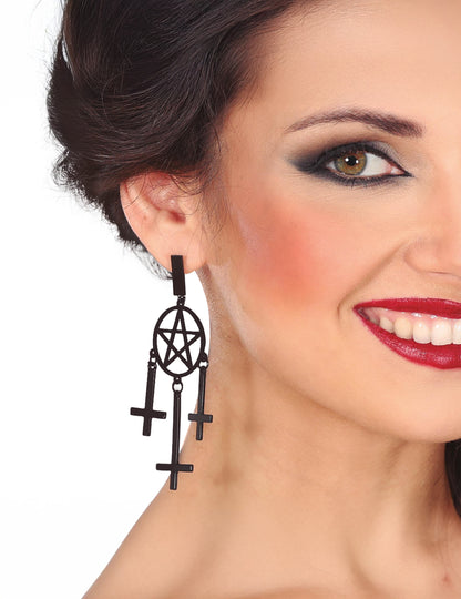 Črni gotski uhani za odrasle