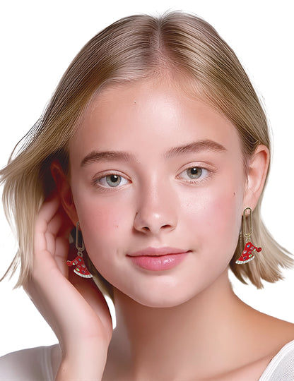 Kovinski uhani za božično kapo