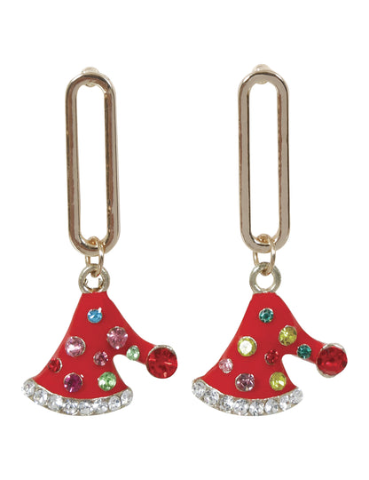 Kovinski uhani za božično kapo