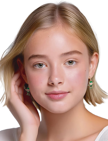 Kovinski uhančki božični škratki 